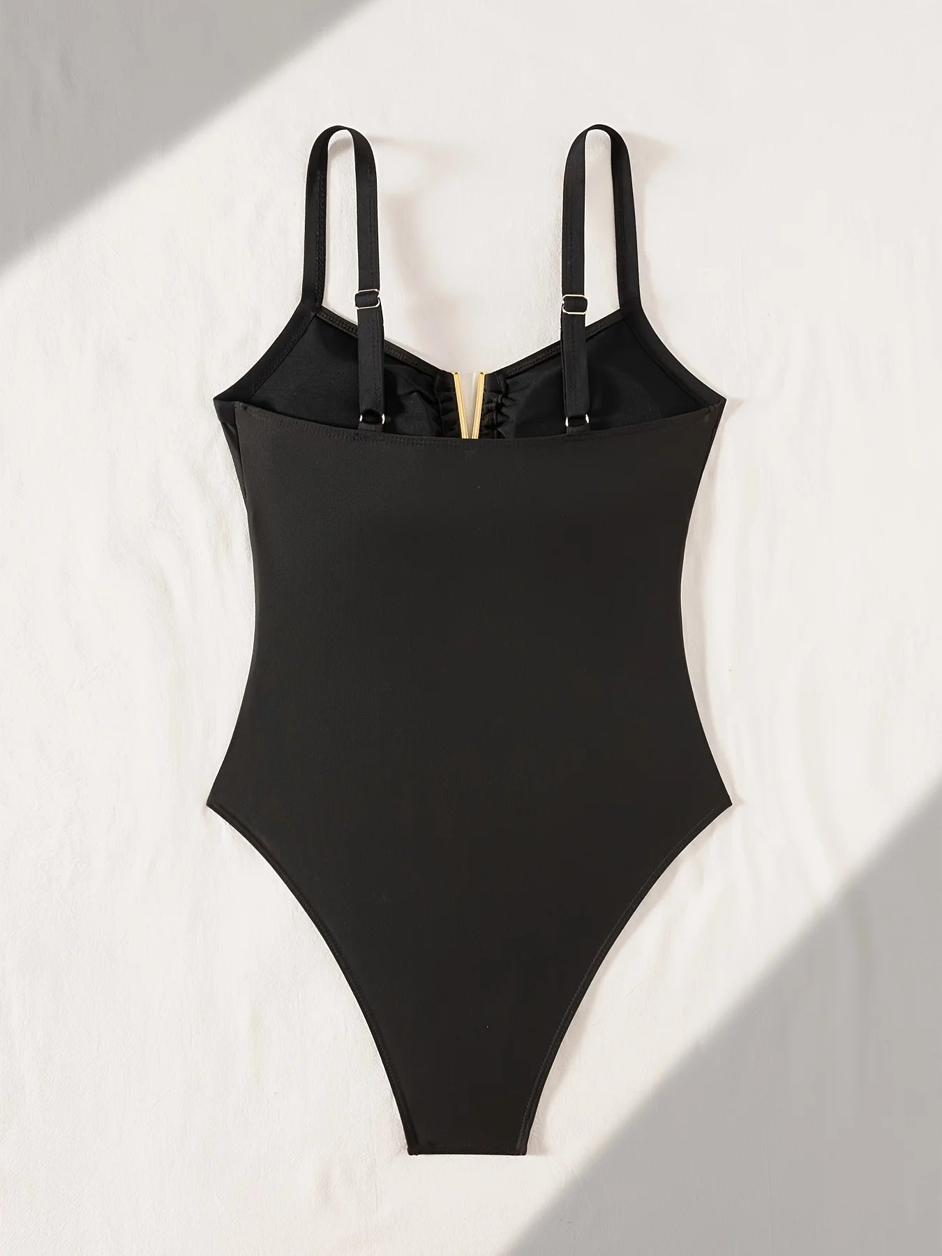 swimsuits for women | Women's Fashionable One-Piece Swimsuit with a Small V-Neck
