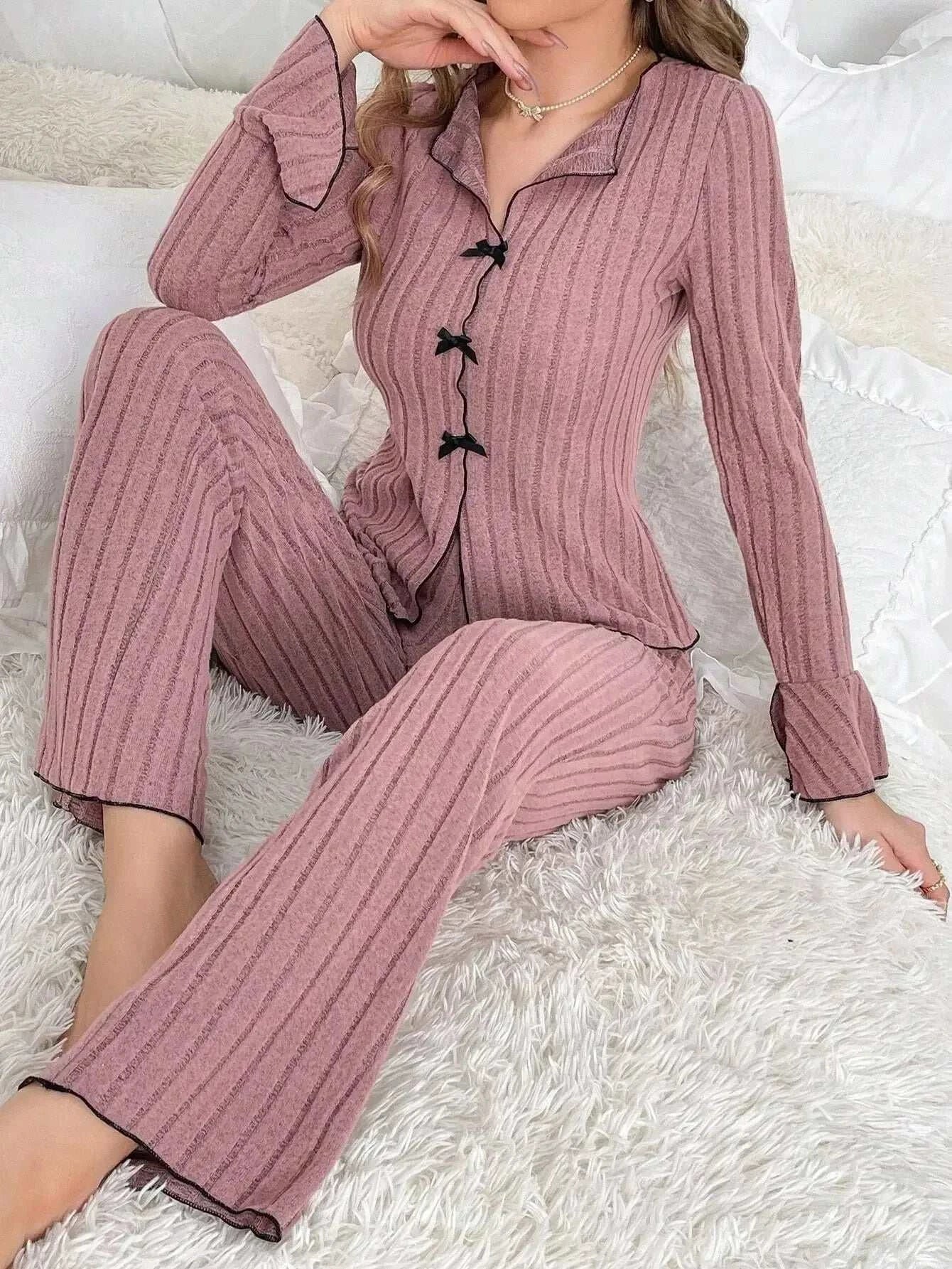 Women Autumn Winter Pijama Set