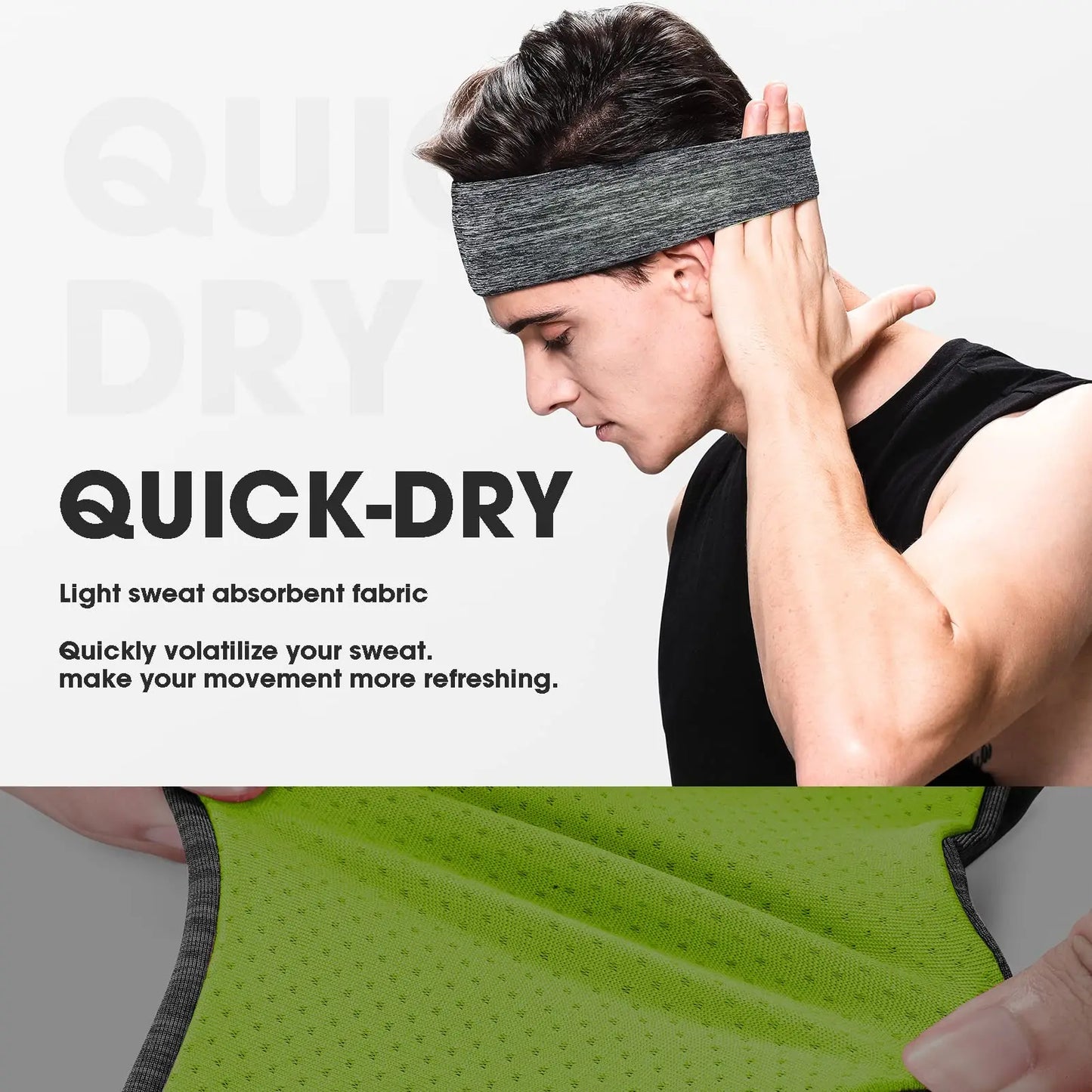 Sports Headband For Woman Gym Yoga Sweat Hair Band Soft Elastic Hairbands Stretch Outdoor Sport Sweatbands Running Fitness