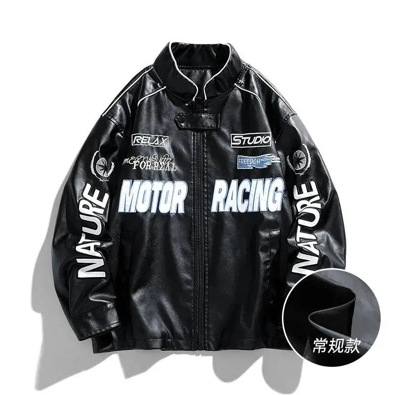 American Leather Jacket Coats Male