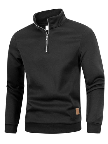 Autumn Men's Zipper Pullover Turtlenecks Warm Sweaters