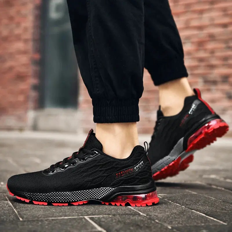 Men Sneakers Fashion Casual Shoes High Quality Black Orange