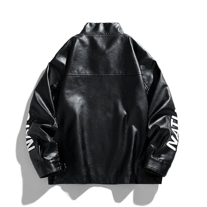 American Leather Jacket Coats Male