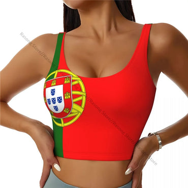 Women's sports bra - Sports Bra Women Running Yoga Clothes Vest Flag Of Portugal Gathering Fitness Vest