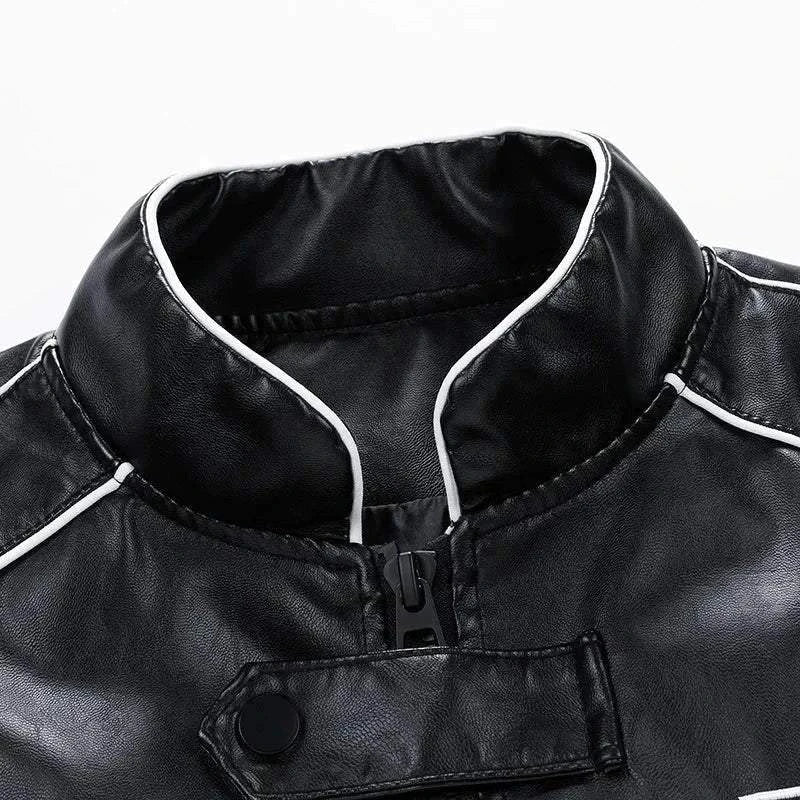 American Leather Jacket Coats Male