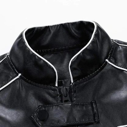 American Leather Jacket Coats Male
