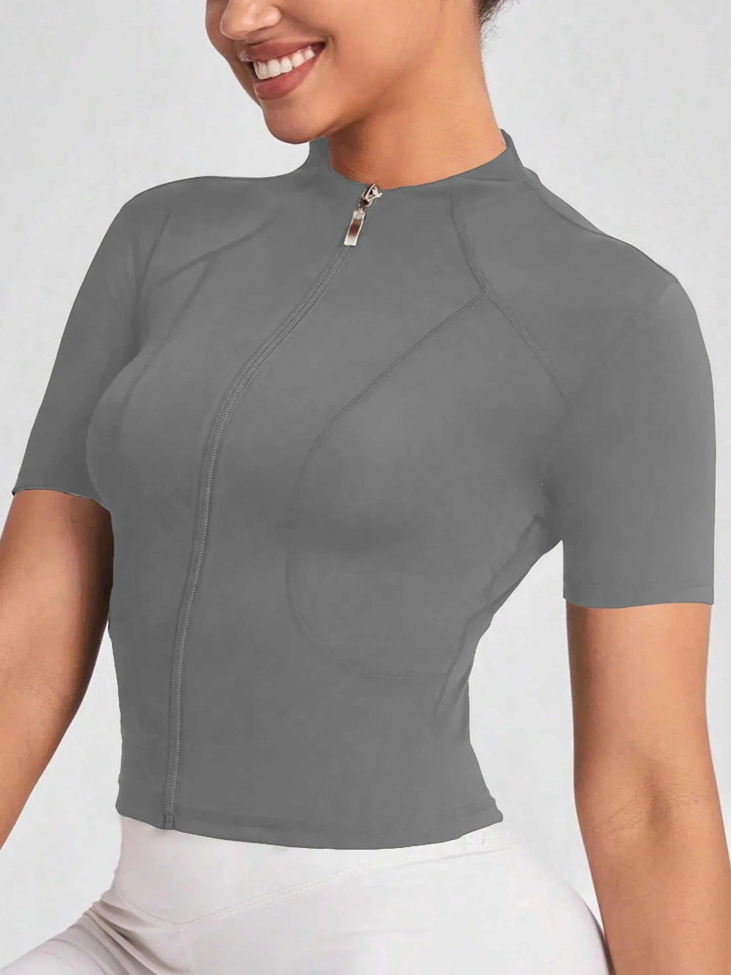 Fitness girl cycling yoga suit top