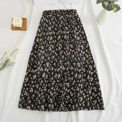 Women's Summer Skirts Vintage Floral Printed | skirt