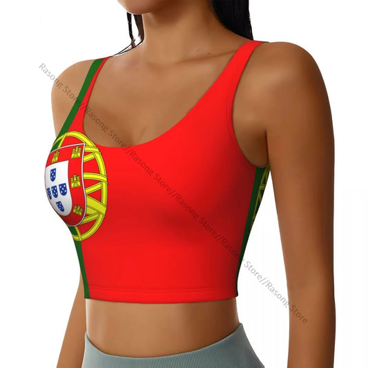 Women's sports bra - Sports Bra Women Running Yoga Clothes Vest Flag Of Portugal Gathering Fitness Vest