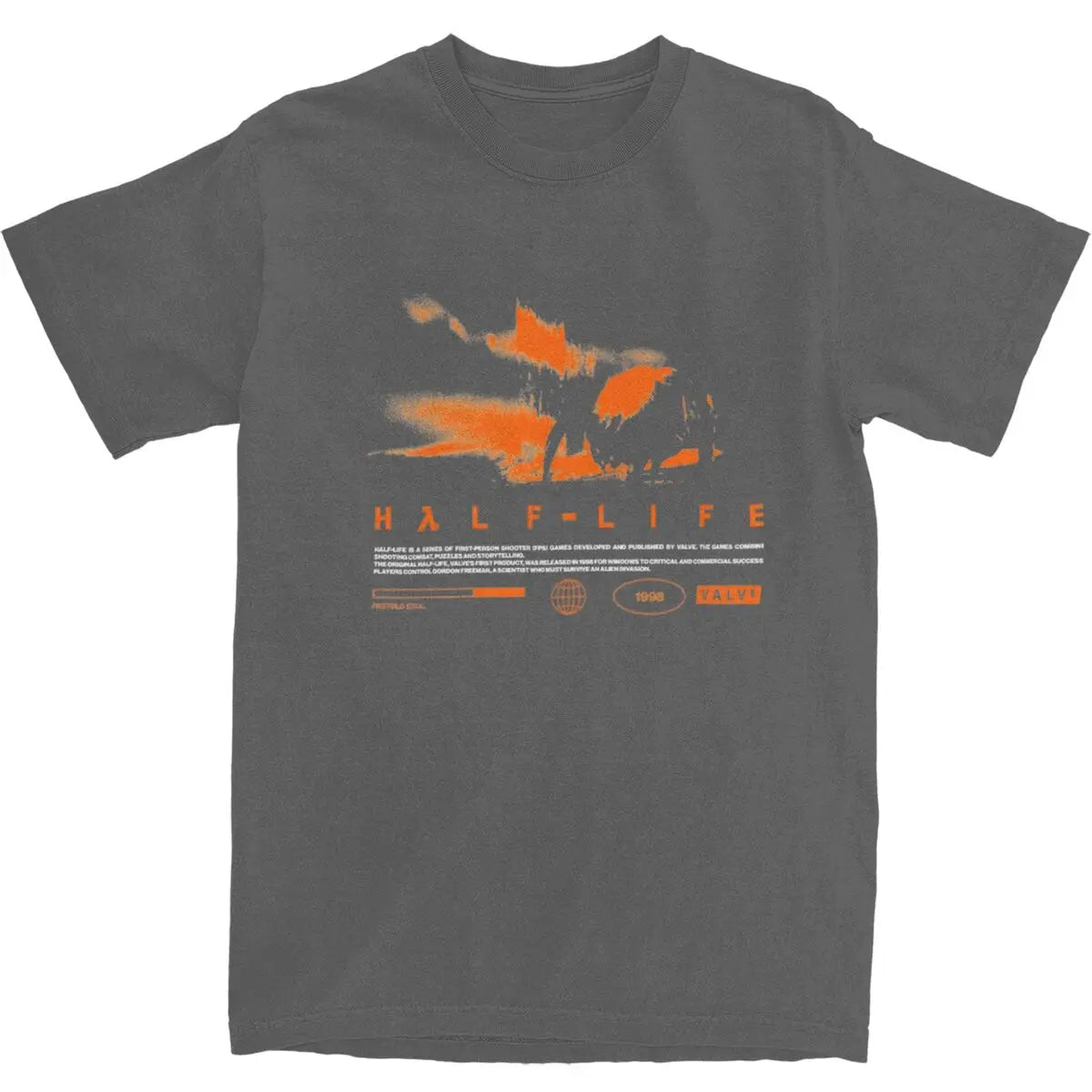 Men T Shirt Videogames HALFS LIFES V3 T-Shirts Trendy Cool Summer Tees Funny Print Pure Cotton Tops Plus Size 5XL