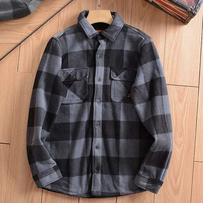Americans Style Men's Winter  Fleece  Shirt Jacket