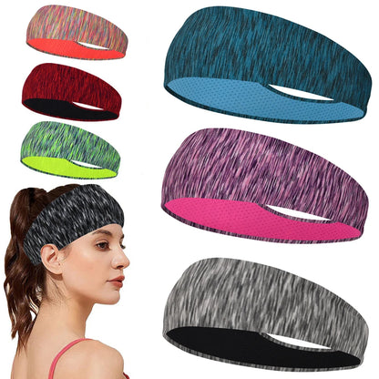 Sports Headband For Woman Gym Yoga Sweat Hair Band Soft Elastic Hairbands Stretch Outdoor Sport Sweatbands Running Fitness