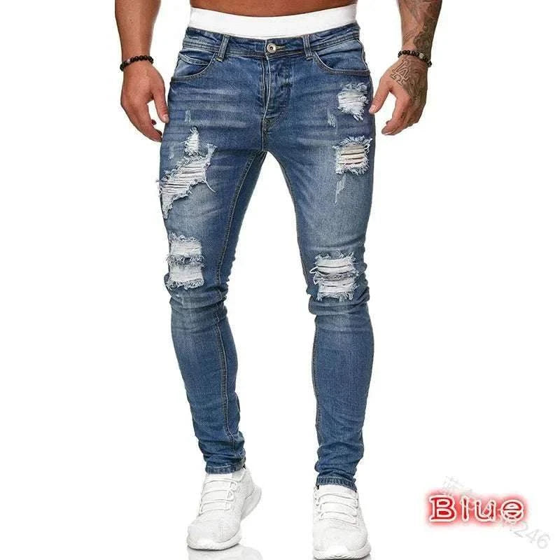 denim jeans for men | Ripped Jeans Men Stretch