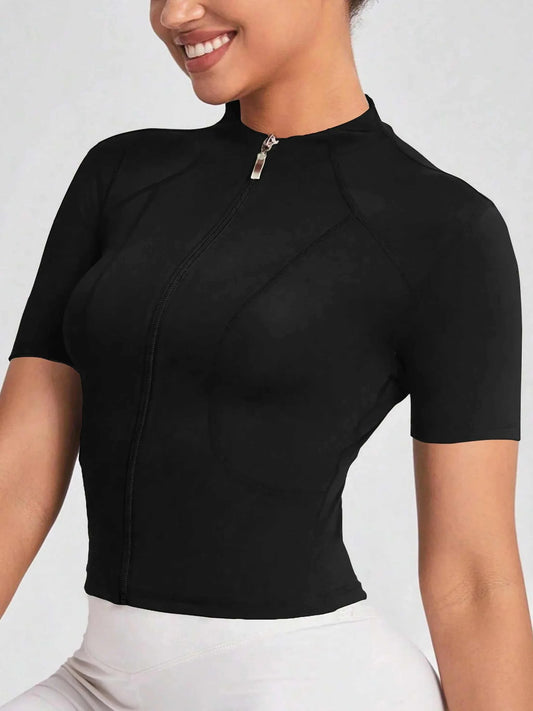 Fitness girl cycling yoga suit top