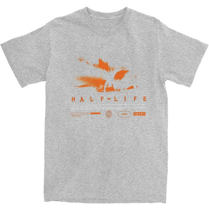 Men T Shirt Videogames HALFS LIFES V3 T-Shirts Trendy Cool Summer Tees Funny Print Pure Cotton Tops Plus Size 5XL