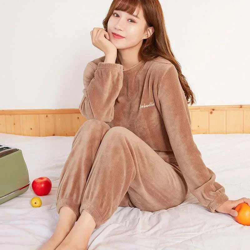 2024 Winter Pyjamas Warm Flannel Women