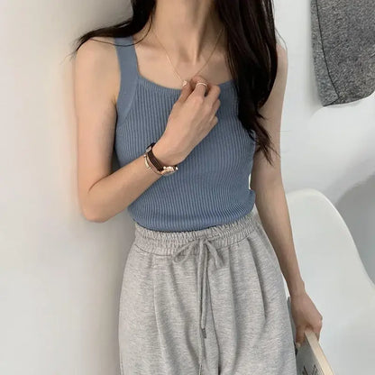 Spring Women Blue Crop Tops