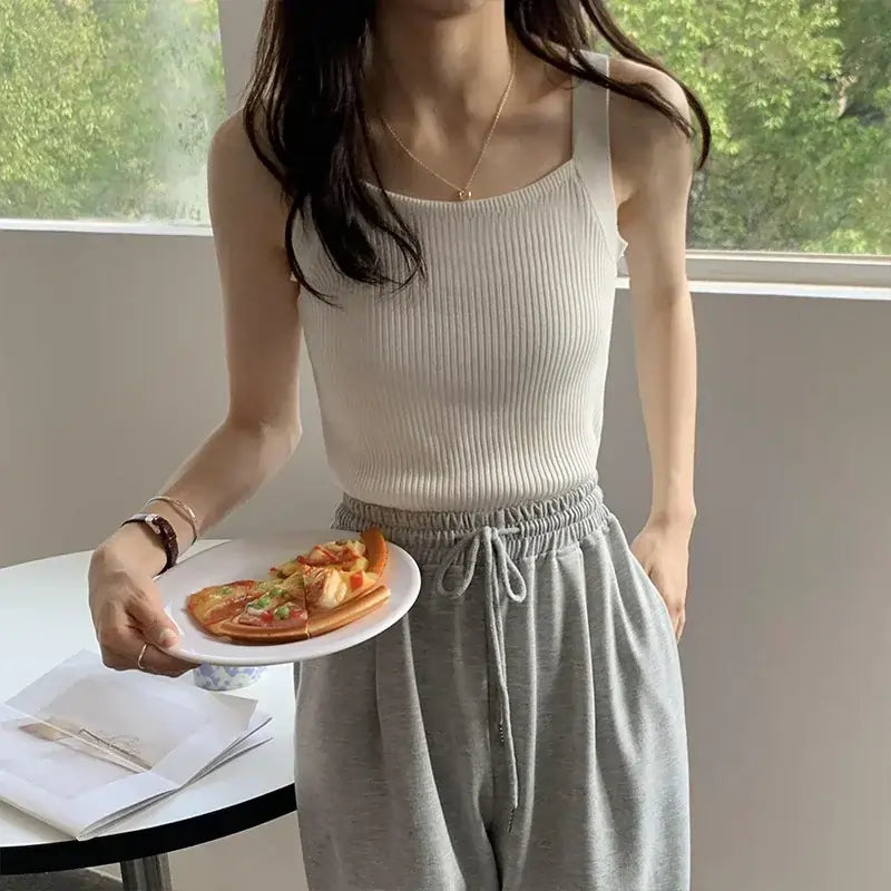 Spring Women White Crop Tops