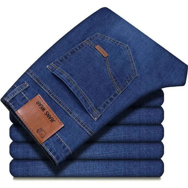 denim jeans for men offers Men Blue Fashion Straight Jeans Men 2025 