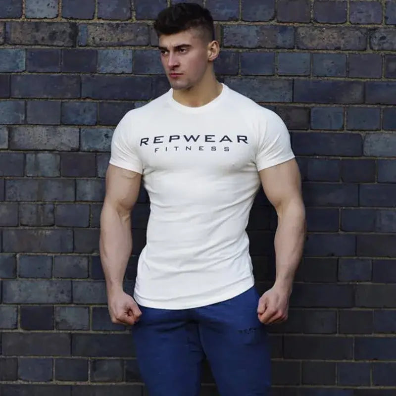 men t shirts | Men T Shirt Short Sleeve Shirts for Men Bodybuilding White