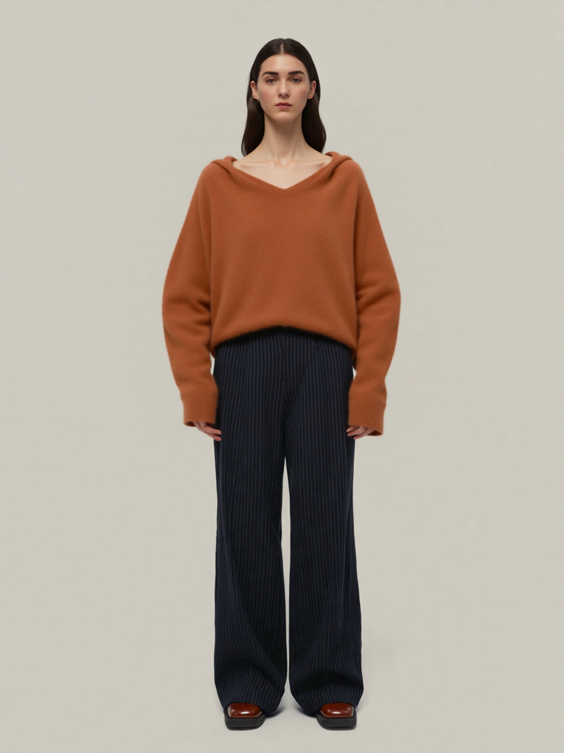 Women Autumn Winter Clothing Hooded Collar Pullover