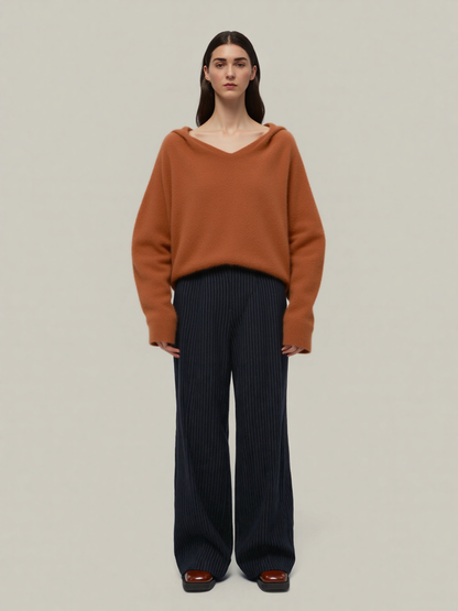 Women Autumn Winter Clothing Hooded Collar Pullover